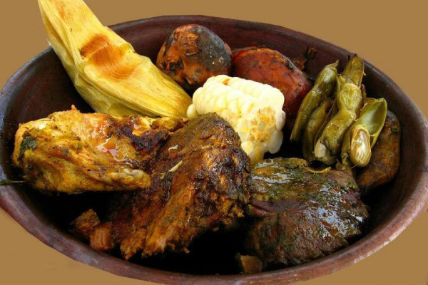 Pachamanca là thịt nướng đá đặc trưng của ẩm thực Peru